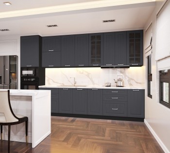 Кухонный гарнитур 1,8м Луксор высокие модули (Клен серый/корпус венге) в Болотном - bolotnoe.mebel54.com | фото