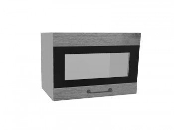 Лофт ПГСФ 500 шкаф верхний горизонтальный со стеклом и фотопечатью (Дуб цикорий/корпус Серый) в Болотном - bolotnoe.mebel54.com | фото