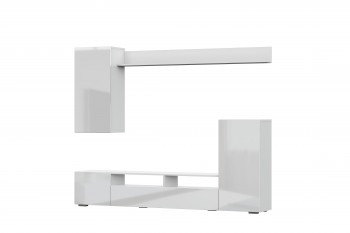 Мебель для гостиной МГС 4 (Белый/Белый глянец) в Болотном - bolotnoe.mebel54.com | фото