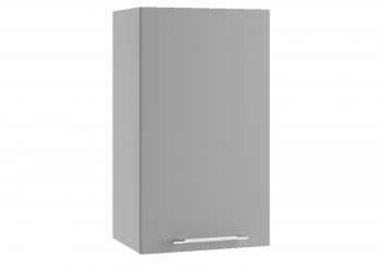 Монца П 400 шкаф верхний (Белый софт/корпус Серый) в Болотном - bolotnoe.mebel54.com | фото