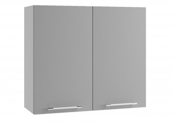 Монца П 800 шкаф верхний (Белый софт/корпус Серый) в Болотном - bolotnoe.mebel54.com | фото