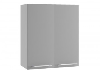 Монца ВП 600 шкаф верхний высокий с 2-мя фасадами (Белый софт/корпус Серый) в Болотном - bolotnoe.mebel54.com | фото