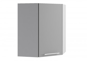 Монца ВПУ 550 Шкаф верхний угловой высокий (Белый софт/корпус Серый) в Болотном - bolotnoe.mebel54.com | фото