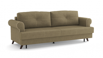 Оливер / диван - кровать 3-х местн. (еврокнижка) (велюр велутто коричневый 23 в Болотном - bolotnoe.mebel54.com | фото