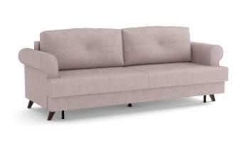 Оливер / диван - кровать 3-х местн. (еврокнижка) (велюр велутто пастельно-розовый 11 / велюр велутто в Болотном - bolotnoe.mebel54.com | фото