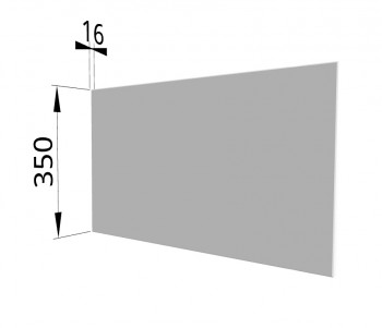 Панель торцевая (для шкафа горизонтального глубокого) ГПГ Ройс (Белый софт) в Болотном - bolotnoe.mebel54.com | фото