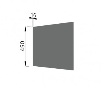 Панель торцевая (для шкафа горизонтального глубокого высокого) ГВПГ Гарда, Империя, Ройс (Серый Эмалит) в Болотном - bolotnoe.mebel54.com | фото