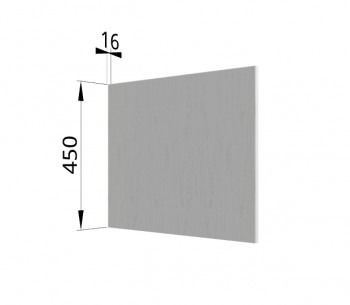 Панель торцевая (для шкафа горизонтального глубокого высокого) ГВПГ Капля (Белый) в Болотном - bolotnoe.mebel54.com | фото