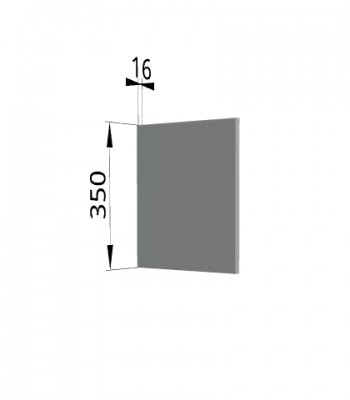 Панель торцевая (для шкафа горизонтального) ПГ Гарда, Империя, Ройс (Серый Эмалит) в Болотном - bolotnoe.mebel54.com | фото
