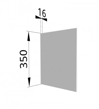 Панель торцевая (для шкафа горизонтального) ПГ Ройс (Белый софт) в Болотном - bolotnoe.mebel54.com | фото
