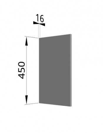 Панель торцевая (для шкафа горизонтального высокого) ВПГ Гарда, Империя, Ройс (Серый Эмалит) в Болотном - bolotnoe.mebel54.com | фото