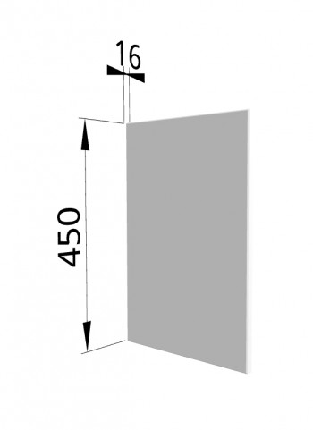 Панель торцевая (для шкафа горизонтального высокого) ВПГ Ройс (Белый софт) в Болотном - bolotnoe.mebel54.com | фото