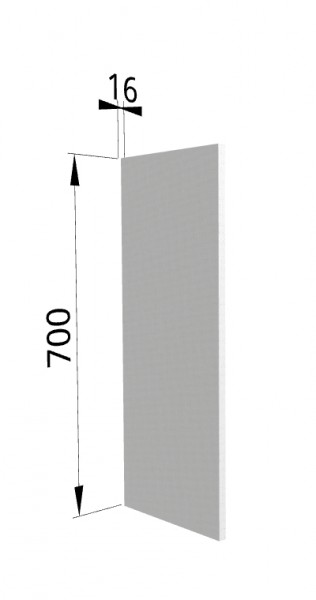 Панель торцевая (для шкафа верхнего) П Капри (Липа белый) в Болотном - bolotnoe.mebel54.com | фото