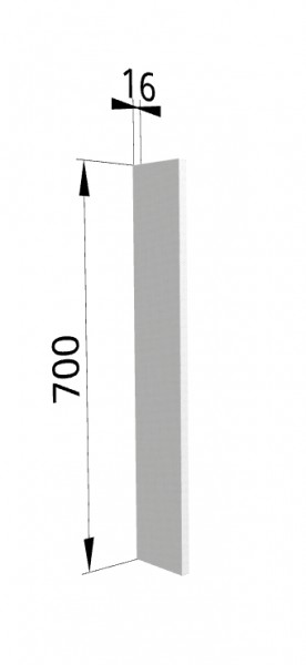 Панель торцевая (для шкафа верхнего торцевого) ПТ 400 Капри (Липа белый) в Болотном - bolotnoe.mebel54.com | фото