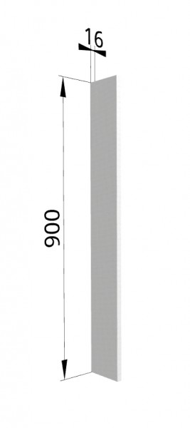 Панель торцевая (для шкафа верхнего торцевого высокого) ВПТ 400 Капри (Липа белый) в Болотном - bolotnoe.mebel54.com | фото
