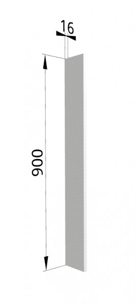 Панель торцевая (для шкафа верхнего торцевого высокого) ВПТ 400 Ройс (Графит софт) в Болотном - bolotnoe.mebel54.com | фото