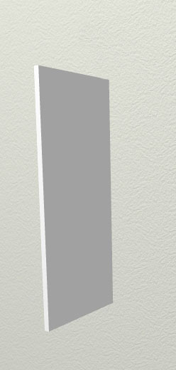 Панель торцевая П Капля (для шкафа верхнего) Белый в Болотном - bolotnoe.mebel54.com | фото