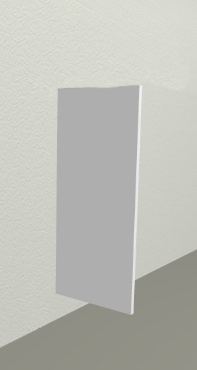 Панель торцевая СТ 400 Капля (для шкафа торцевого нижнего) Белый в Болотном - bolotnoe.mebel54.com | фото