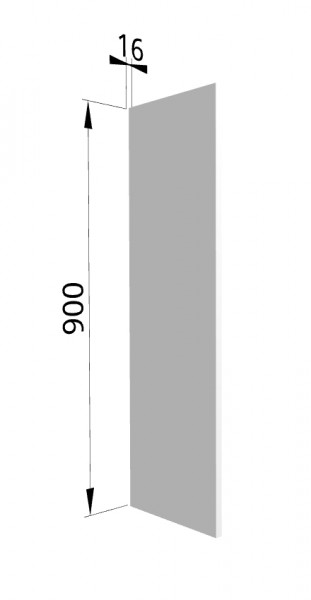 Панель торцевая ВП Ройс (для шкафа верхнего высокого) Белый софт в Болотном - bolotnoe.mebel54.com | фото