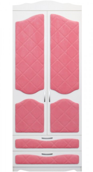 Шкаф 2-х створчатый с ящиками серии Иллюзия 89 Розовый в Болотном - bolotnoe.mebel54.com | фото