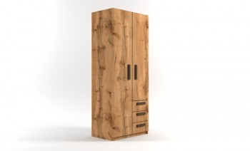 Шкаф 2-х створчатый с ящиками Шервуд (Дуб Вотан) в Болотном - bolotnoe.mebel54.com | фото