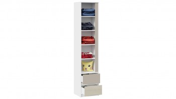 Шкаф для белья комбинированный «Сканди» Дуб Гарден/Белый/Глиняный серый в Болотном - bolotnoe.mebel54.com | фото