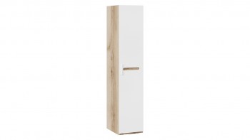 Шкаф для белья с 1-ой дверью «Фьюжн» Дуб Делано/Белый глянец в Болотном - bolotnoe.mebel54.com | фото