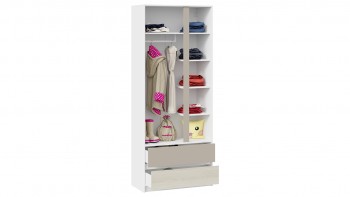 Шкаф для одежды комбинированный «Сканди» Дуб Гарден/Белый/Глиняный серый в Болотном - bolotnoe.mebel54.com | фото
