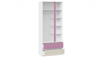 Шкаф для одежды комбинированный «Сканди» Дуб Гарден/Белый/Лиловый в Болотном - bolotnoe.mebel54.com | фото