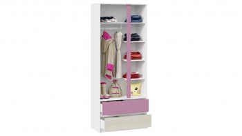 Шкаф для одежды комбинированный «Сканди» Дуб Гарден/Белый/Лиловый в Болотном - bolotnoe.mebel54.com | фото