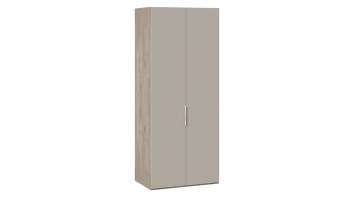 Шкаф для одежды с 2 глухими дверями «Эмбер» Баттл Рок/Серый глянец в Болотном - bolotnoe.mebel54.com | фото