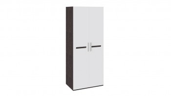 Шкаф для одежды с 2-мя дверями «Фьюжн» Белый глянец/Венге Линум в Болотном - bolotnoe.mebel54.com | фото