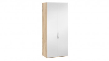 Шкаф для одежды с 2 зеркальными дверями «Эмбер» Яблоня Беллуно в Болотном - bolotnoe.mebel54.com | фото