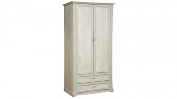 Шкаф для одежды "Сохо" (бетон пайн белый/2 ящика/зеркало) в Болотном - bolotnoe.mebel54.com | фото