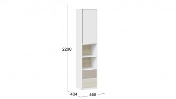 Шкаф комбинированный «Сканди» Дуб Гарден/Белый/Глиняный серый в Болотном - bolotnoe.mebel54.com | фото
