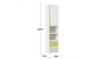 Шкаф комбинированный «Сканди» Дуб Гарден/Белый/Зеленый в Болотном - bolotnoe.mebel54.com | фото