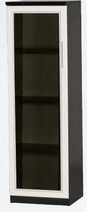 Шкаф нижний со стеклодверью ДЛЯ ГОСТИНОЙ ШНС-450 Венге/Дуб выбеленный в Болотном - bolotnoe.mebel54.com | фото