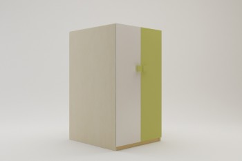 Шкаф под кровать второго яруса Эппл (Зеленый/Белый/корпус Клен) в Болотном - bolotnoe.mebel54.com | фото