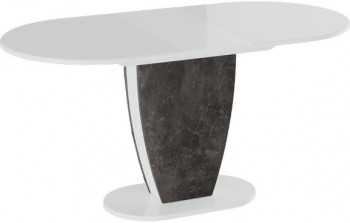 Стол обеденный «Монреаль» Тип 1 (Белый глянец/Моод темный) в Болотном - bolotnoe.mebel54.com | фото