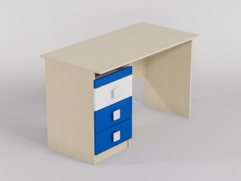 Стол (прямая столешница) Скай люкс (Синий/Белый/корпус Клен) в Болотном - bolotnoe.mebel54.com | фото