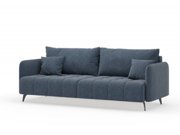 Валериан диван трёхместный прямой Синий, ткань RICO FLEX 101 в Болотном - bolotnoe.mebel54.com | фото