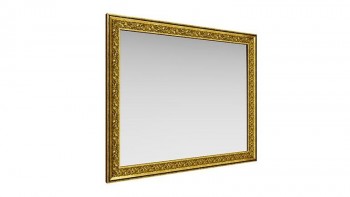 Зеркало навесное "Айрум"/(дуб кальяри / профиль: золото с орнаментом) в Болотном - bolotnoe.mebel54.com | фото